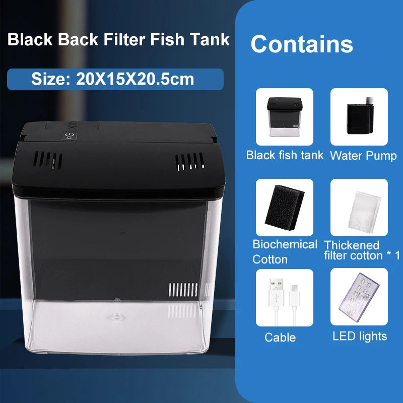 ZenTank: Eco-Friendly Mini Aquarium with Filter System
