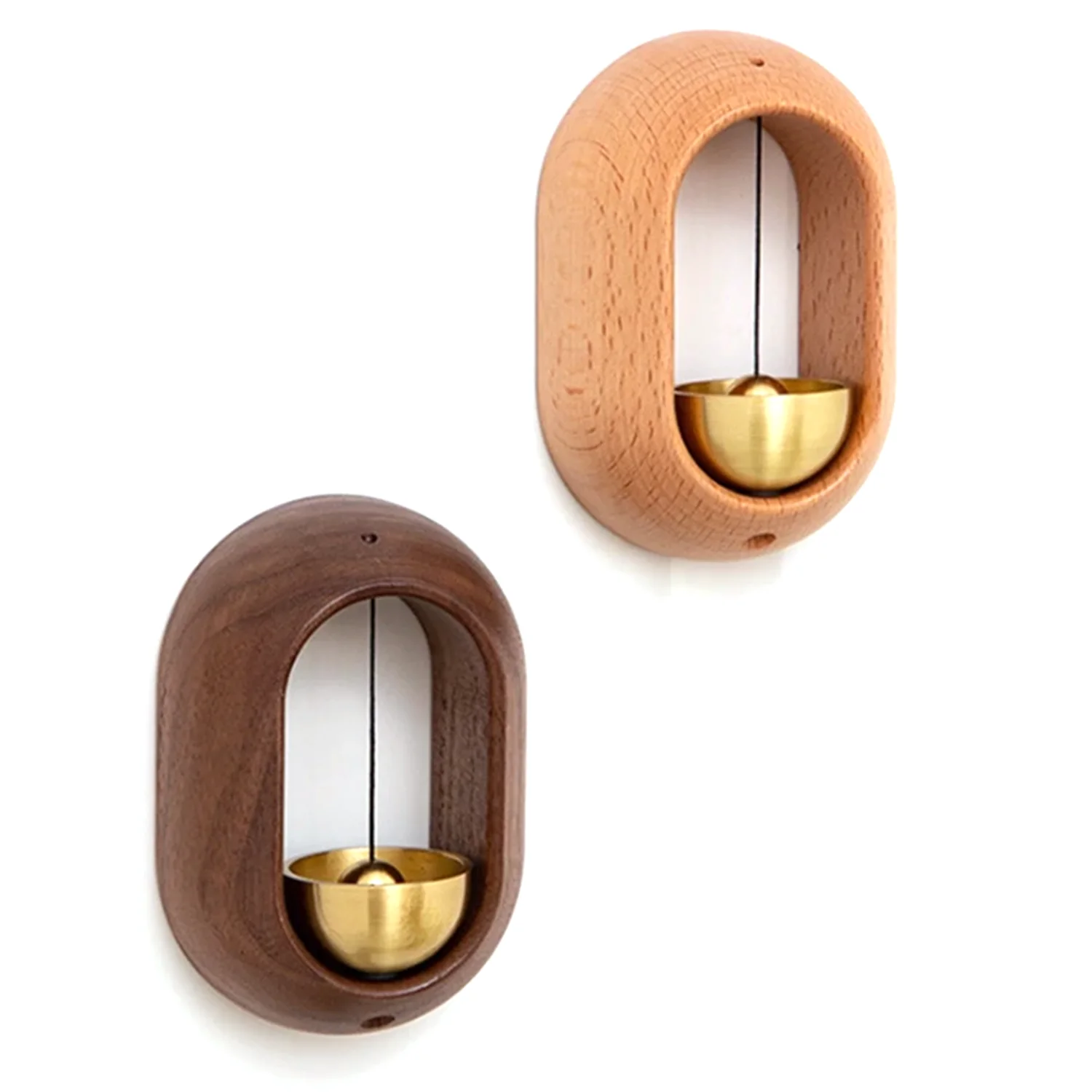 WoodTone Bell: Entryway Chime with Magnetic Brass Accent
