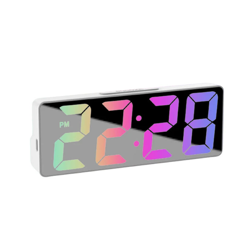 BrightCore: Smart LED Alarm Clock with Temp & Dual Format Time