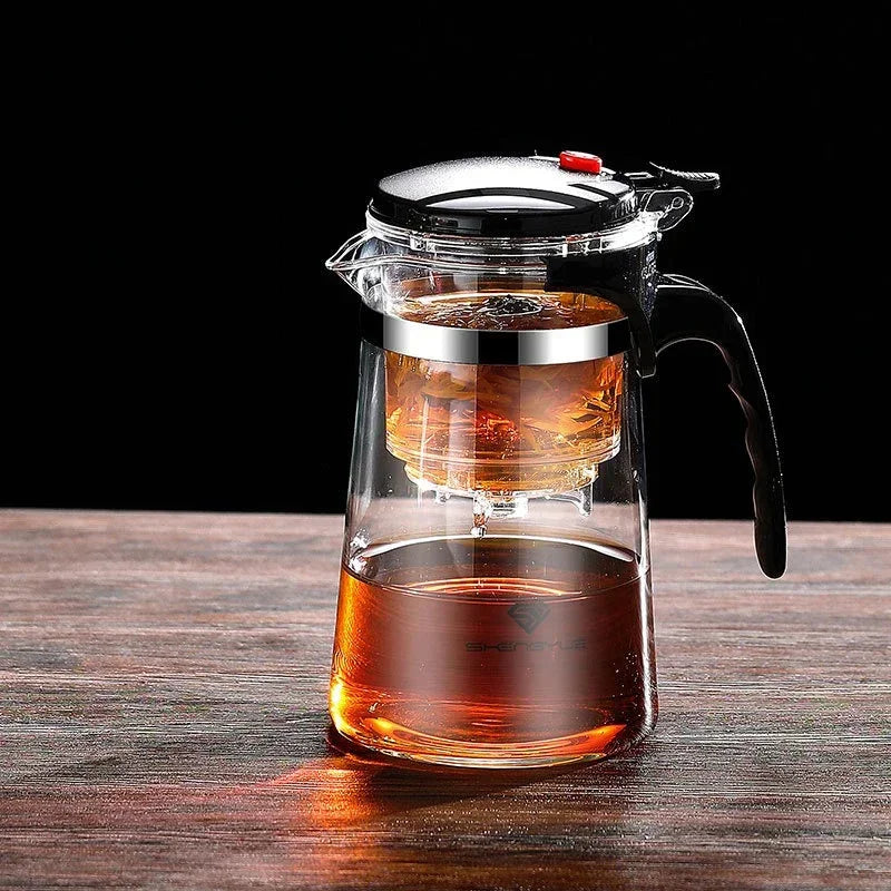 SereniTea Press: Glass Teapot with Built-In Separator