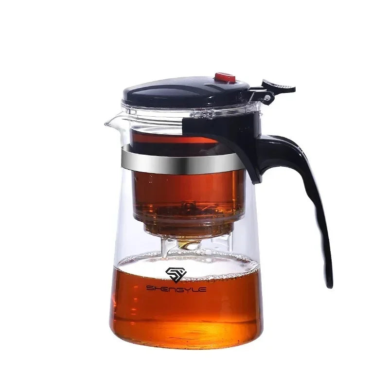 SereniTea Press: Glass Teapot with Built-In Separator