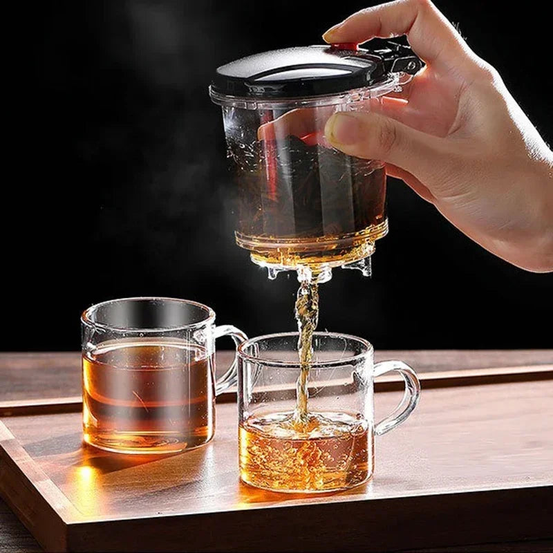 SereniTea Press: Glass Teapot with Built-In Separator