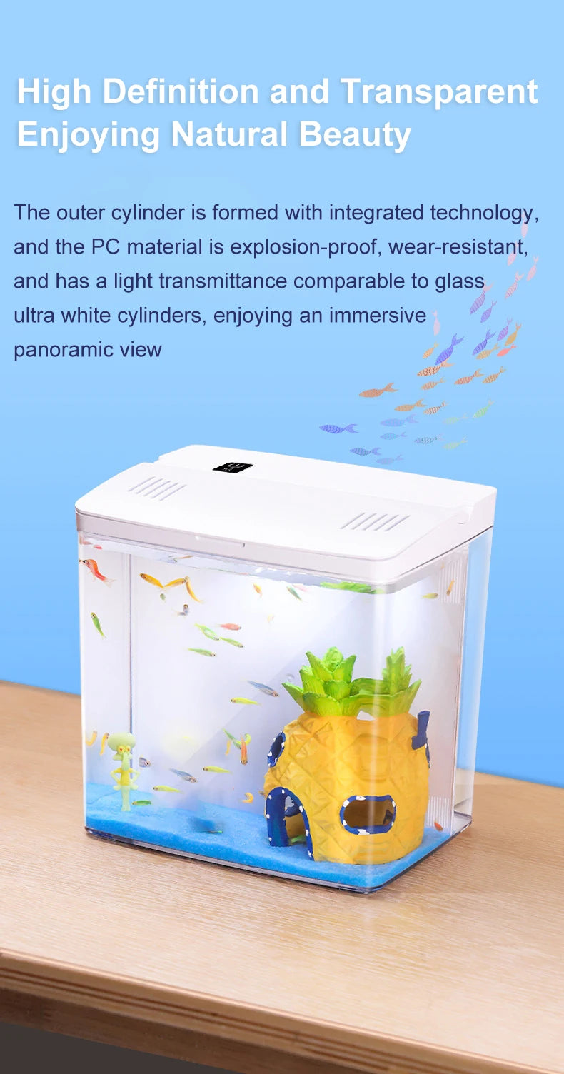 ZenTank: Eco-Friendly Mini Aquarium with Filter System
