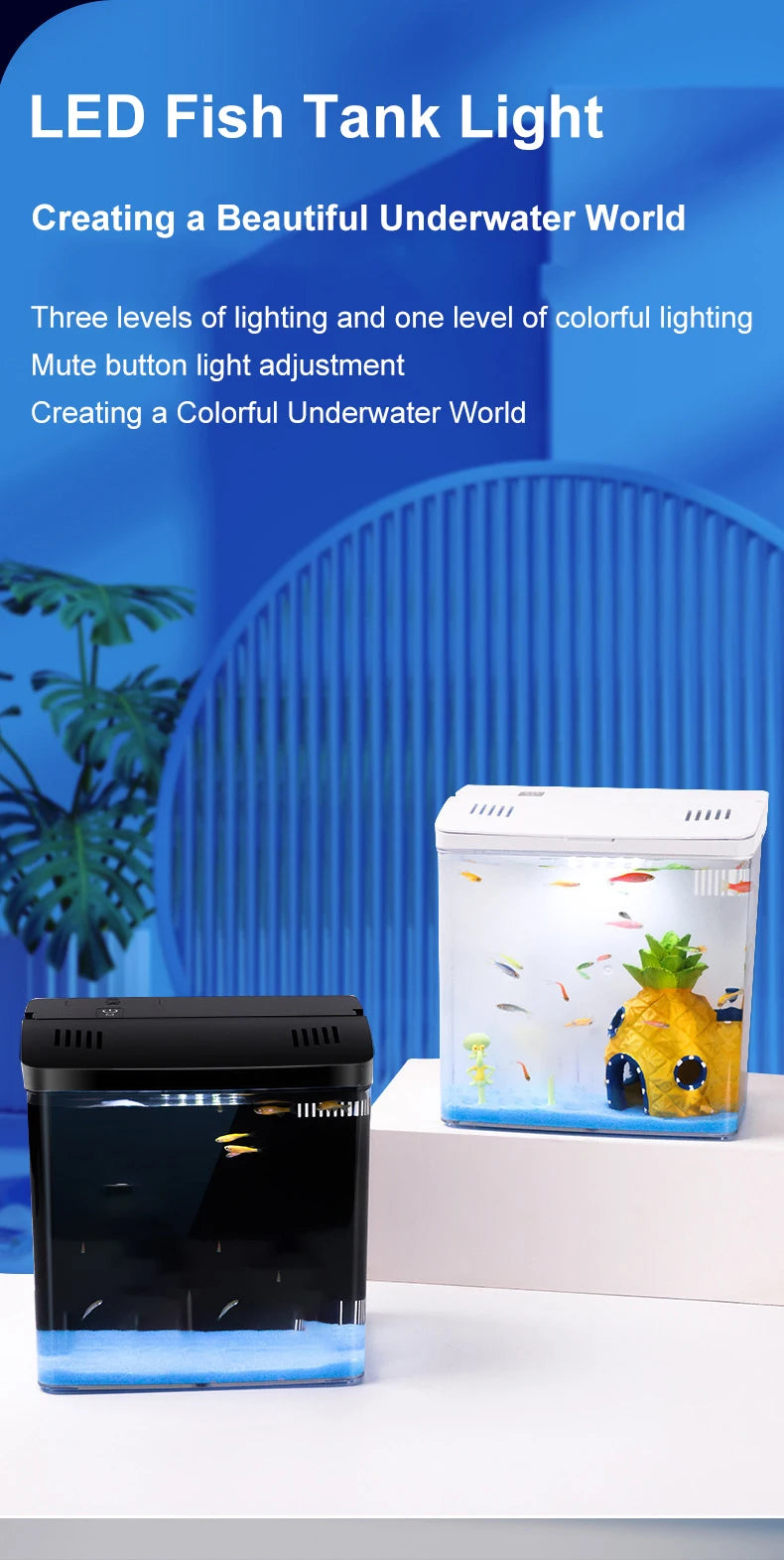 ZenTank: Eco-Friendly Mini Aquarium with Filter System