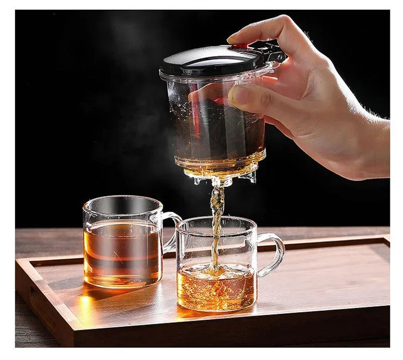 SereniTea Press: Glass Teapot with Built-In Separator