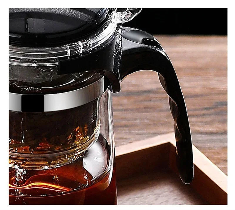 SereniTea Press: Glass Teapot with Built-In Separator