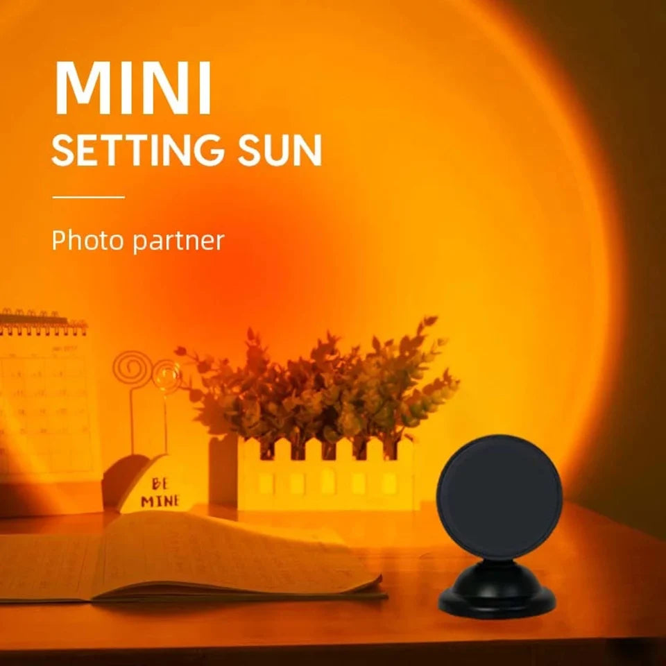SunsetGlow: Mini USB LED Projector Lamp