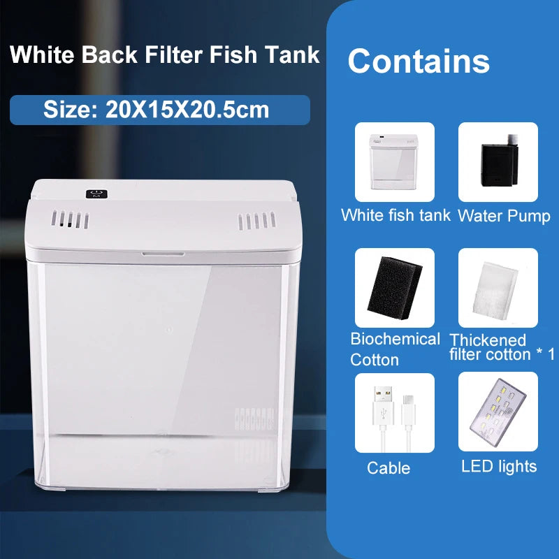 ZenTank: Eco-Friendly Mini Aquarium with Filter System