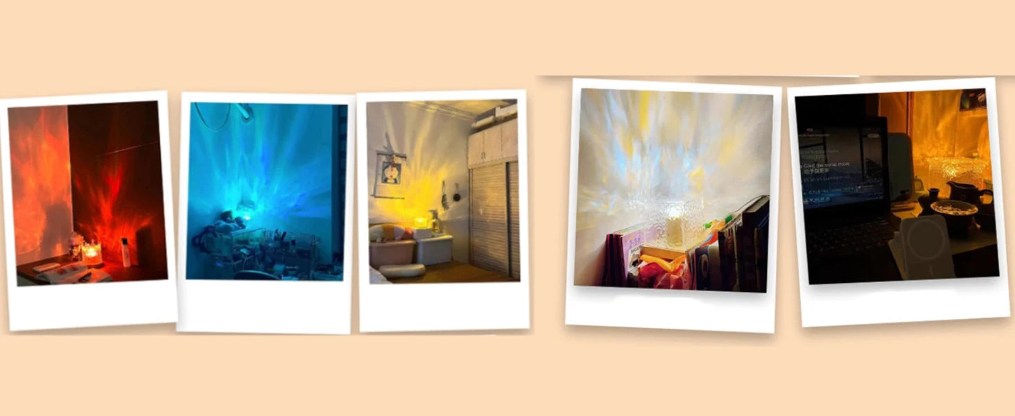 AquaAura: Ocean Wave & Aurora Projector Lamp (16 Colors)