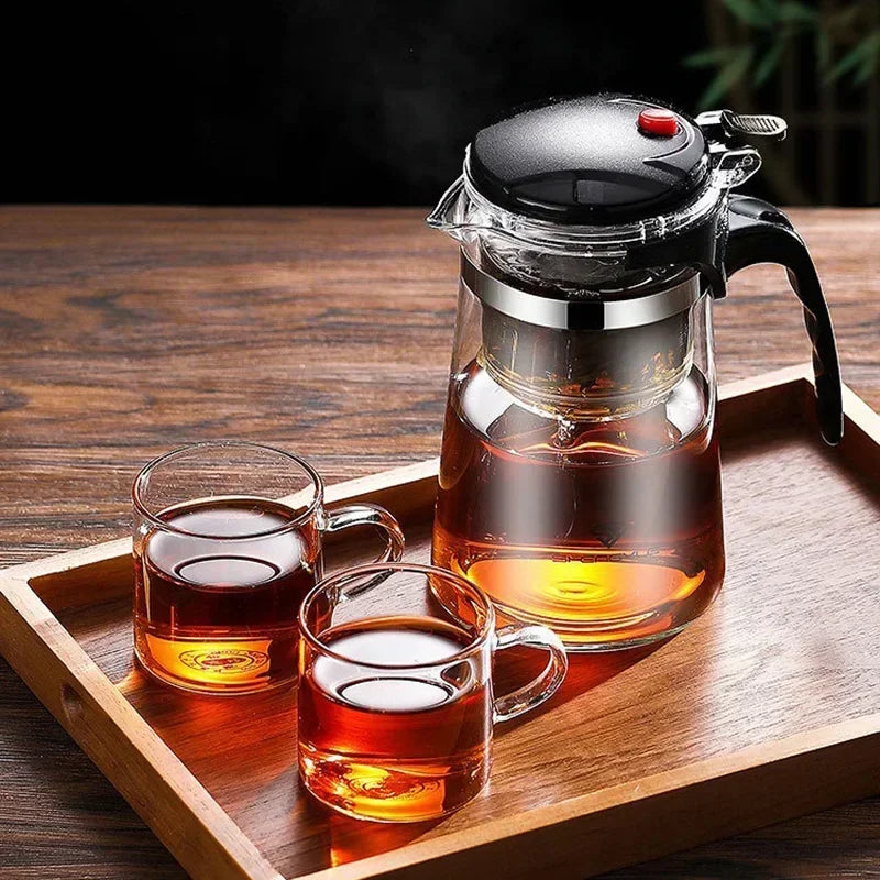 SereniTea Press: Glass Teapot with Built-In Separator