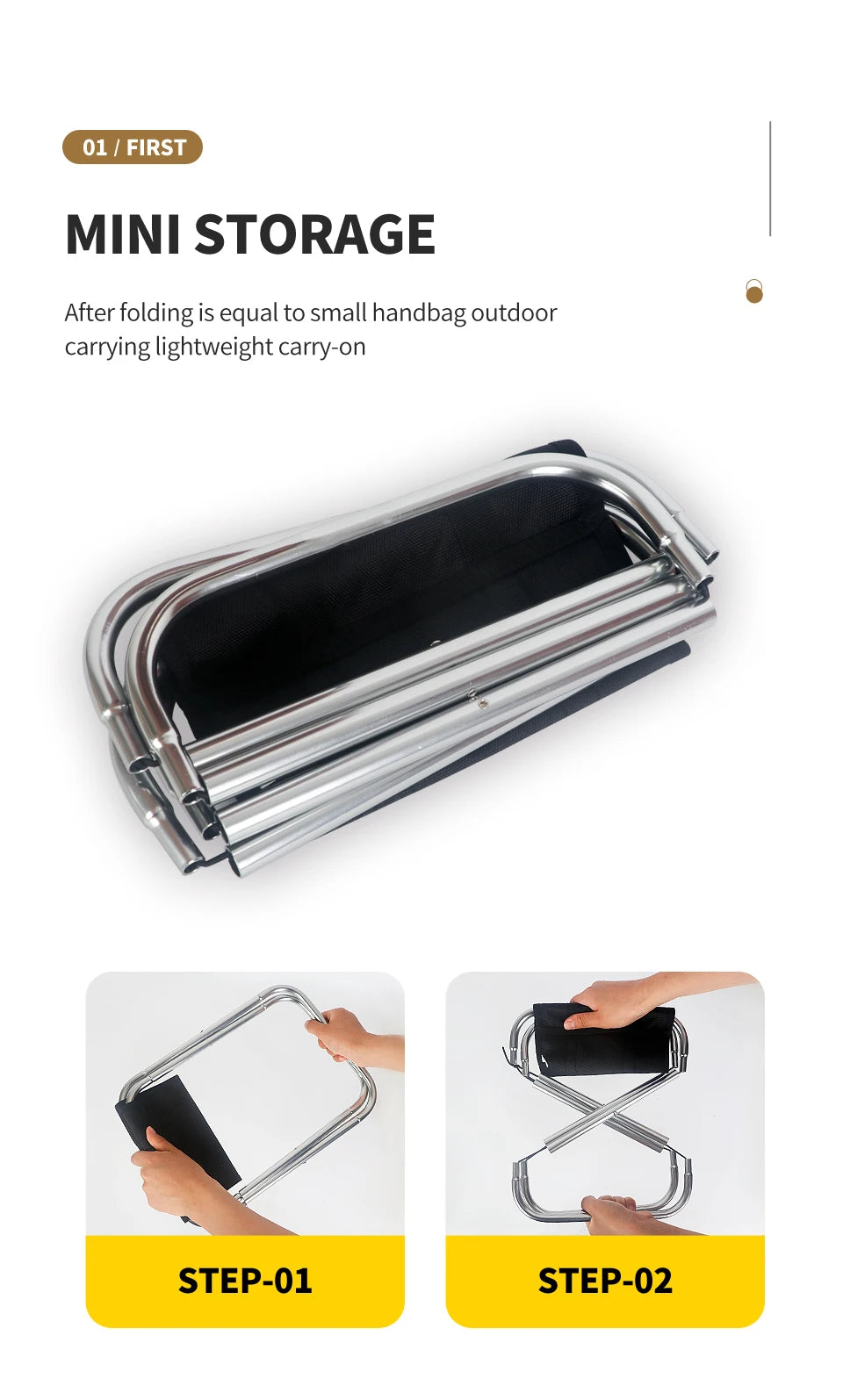 PackNRest: Ultra-Light Foldable Travel Chair