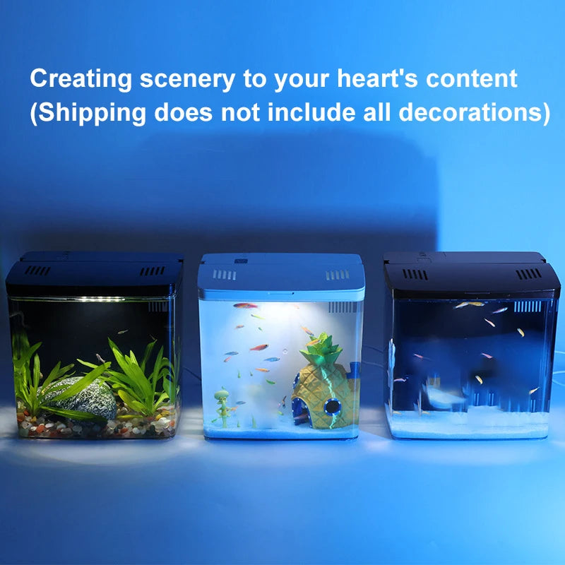 ZenTank: Eco-Friendly Mini Aquarium with Filter System