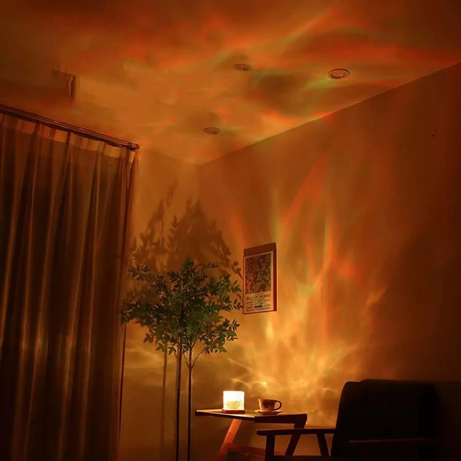 AquaAura: Ocean Wave & Aurora Projector Lamp (16 Colors)