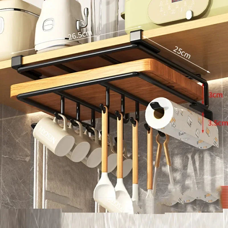 Under Kitchen Cabinet Hanging Organizer